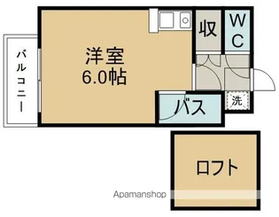 アップルハウス中野栄B【102号室】の間取り