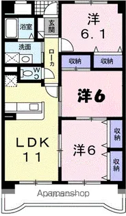 ヴィラ・クラッセ 広【4階】の間取り