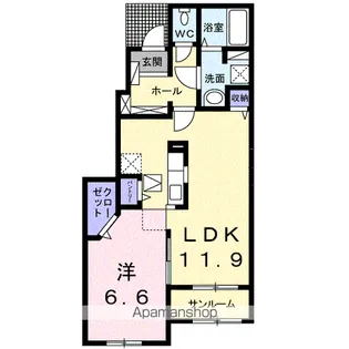 スマイルメゾン Ⅱ【1階】の間取り