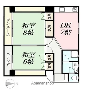 石塚マンションA【101号室】の間取り