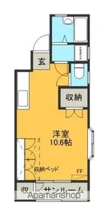 ヴォンメゾンKAMEGA【1-B号室】の間取り