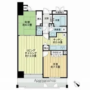 サーパスシティ新屋敷一番館【206号室】の間取り