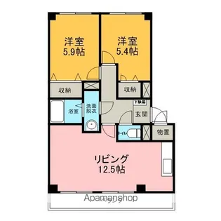 BETTER Я 東造道【205号室】の間取り