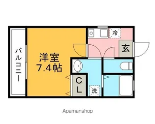 クレフラスト久留米大A棟【102号室】の間取り