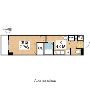 1Kの間取り画像