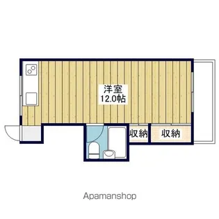 1DKの間取り画像