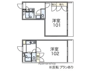 レオパレス堀内【2階】の間取り