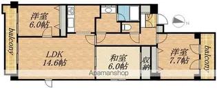 THE RESIDENCE PARK ODORIKOEN (旧ヒ【3階】の間取り