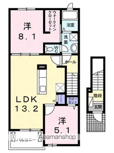 フェリオA【2階】の間取り