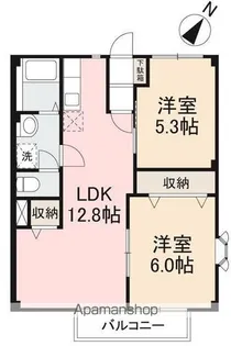 ニューシティ白羽【1階】の間取り