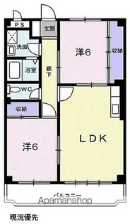 ニューマリッチ東福山【401号室】の間取り