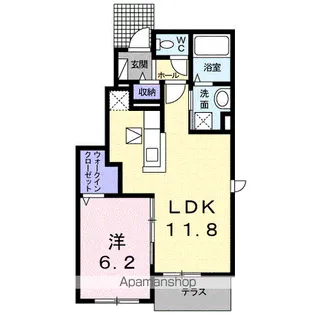 チロリアンコッティⅡ B【1階】の間取り