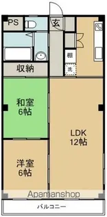 メゾンエルヴェ【202号室】の間取り