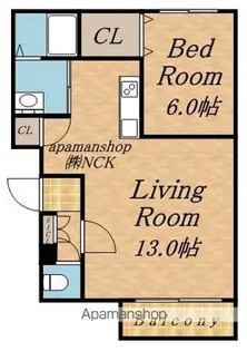 ハスコート本町【1階】の間取り