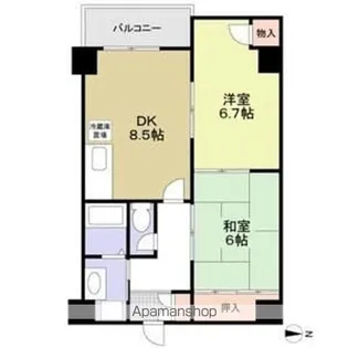 エスペランサ西杉【6階】の間取り