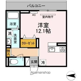 D-roomトラベシア【3階】の間取り