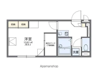 レオパレス木之庄【1階】の間取り