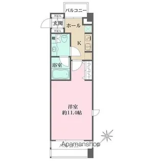 東京都新宿区西新宿6丁目【マンション】の間取り