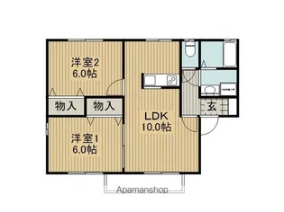 ルナ・アロージュB棟【106号室】の間取り