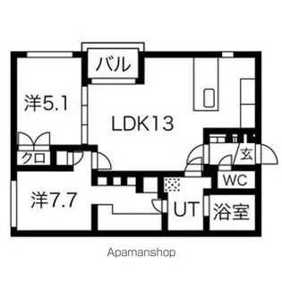 カレラ新さっぽろ【4階】の間取り