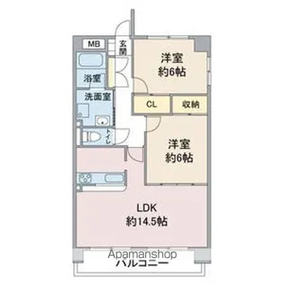 レージュ竜泉【1階】の間取り