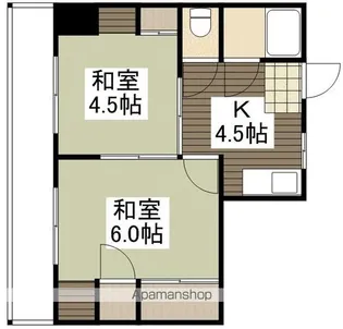 頓田ビル【4階】の間取り