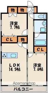 カルカソンヌ【8階】の間取り