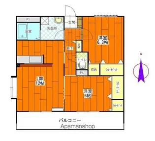 プラスペリテSⅡ【303号室】の間取り