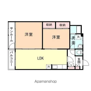 ドミールサニー木津【305号室】の間取り