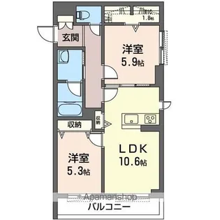 エスポワールYK【305号室】の間取り