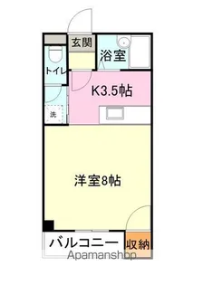 コルデソル伊倉【206号室】の間取り