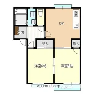 メゾンサンライト B・C棟【C201号室】の間取り