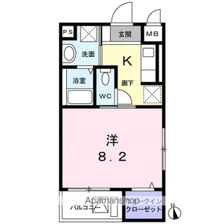 サニーメゾンオオハシ【4階】の間取り