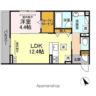 ル・カヴァリエ【1階】の間取り
