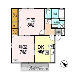 ハピネスクローバー【1階】の間取り