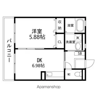 TRISION(トリシオン)【202号室】の間取り
