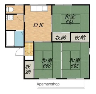 伊北シティ【A201号室】の間取り