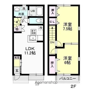 MAISONETTE6【101号室】の間取り