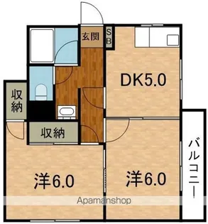 谷町ファミール【3階】の間取り