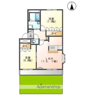 ヒルクレストⅡ【1階】の間取り