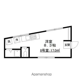 長屋アパートメントHACHI【2階】の間取り