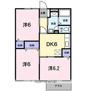 アバンティハイツ【1階】の間取り