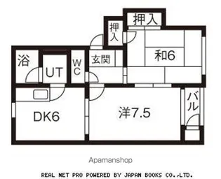 アップルヴィレッジX【102号室】の間取り