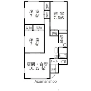 ベル・ソワレ文苑館【1階】の間取り