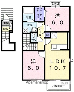 ラブリー・K Ⅰ【2階】の間取り