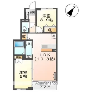 福岡県久留米市高良内町【アパート】の間取り