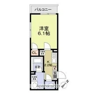 パルトネール横浜二俣川B【2階】の間取り