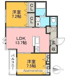 セントリビエ【2階】の間取り