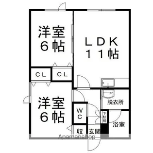 フォレストガーデン桂町【1階】の間取り