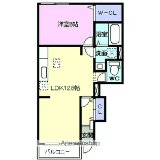 スカイハイツ22【1階】の間取り